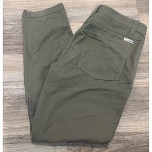 LIVSN Mens 38x30 Flex Canvas Pants Utility Hiking Outdoor  Brown